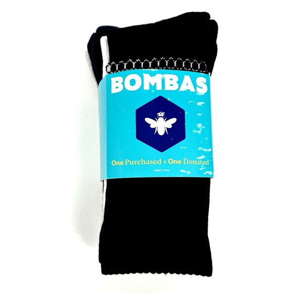 NWT Bombas Womens Small (4 - 7.5) Solids Crew Socks 4-Pack Navy/Black/White/Gray